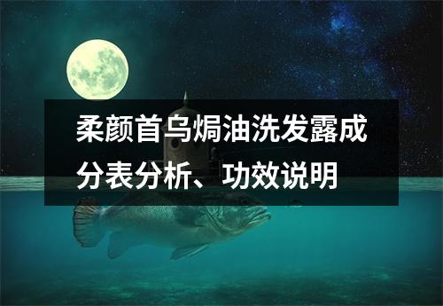 柔颜首乌焗油洗发露成分表分析、功效说明