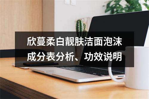欣蔓柔白靓肤洁面泡沫成分表分析、功效说明